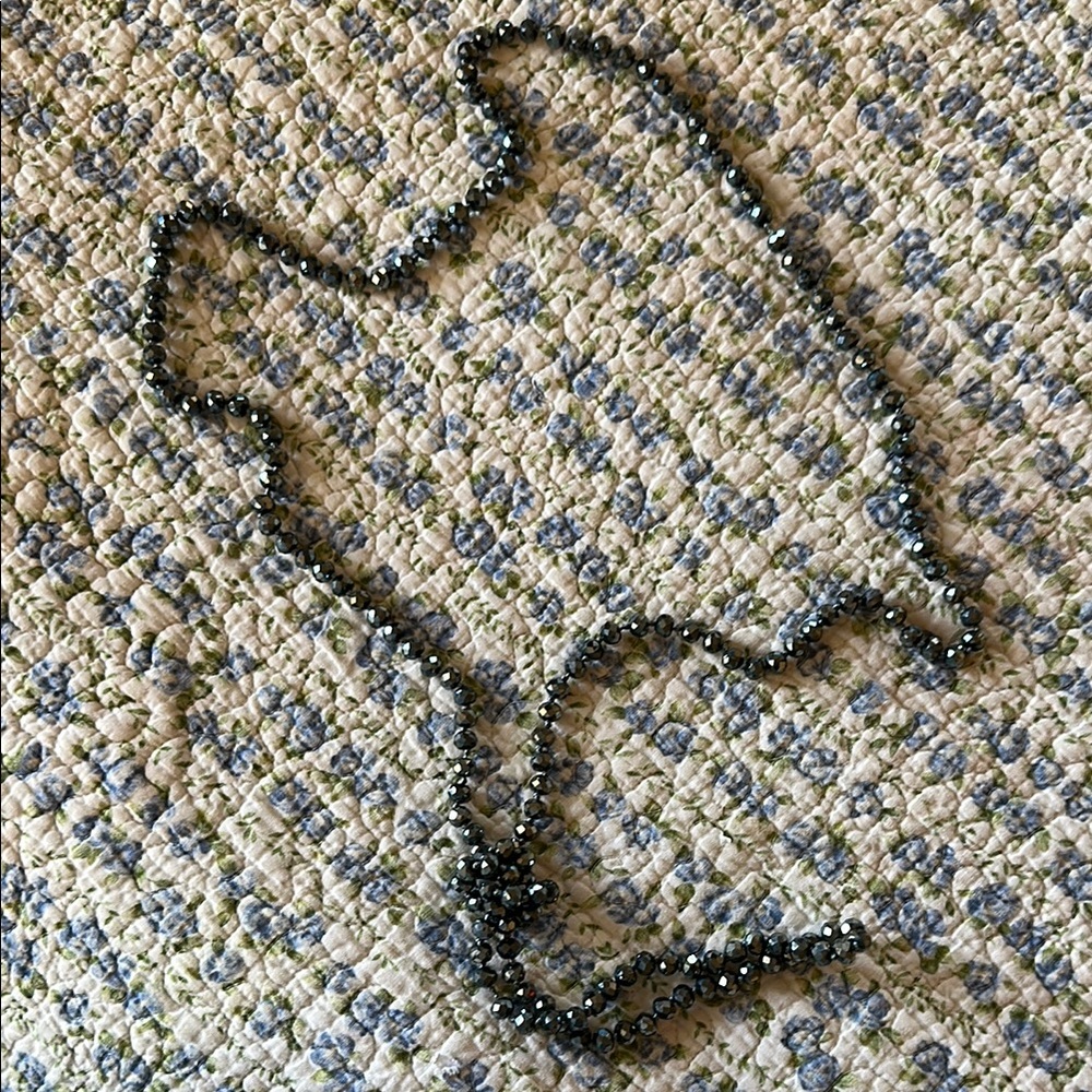 Elegant Black Beaded Necklace